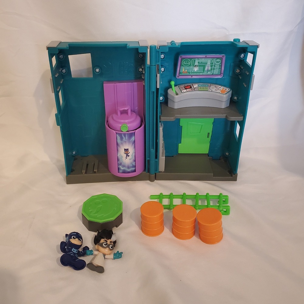 PJ Masks Night Time Micros Romeo's Lair Play Set Used Just Play‎ Toy Lot